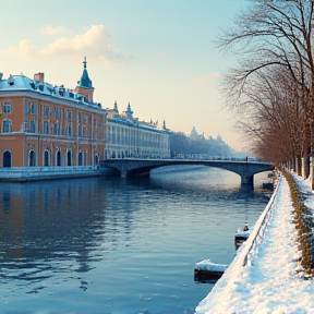 Первый снег в Питере