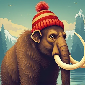 Wooly Mammoths in Bobble Hats