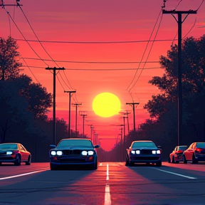 BMW Sunset