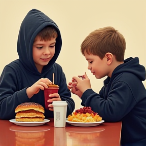 Diner Scenes with My Sons