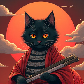 The samurai kitten