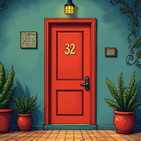 Doors with numbers