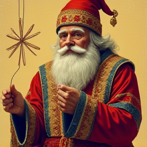 sinterklaas eet een oliebol