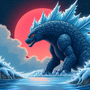 Shimo the Ice Kaiju x Sebzilla