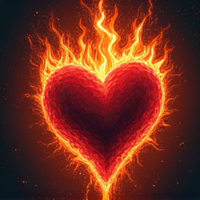 Heart on fire