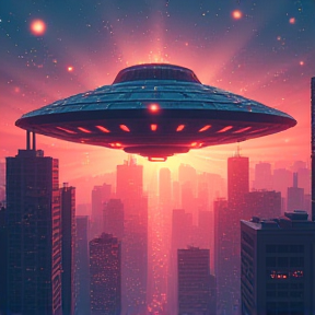 Driving a UFO Over the City