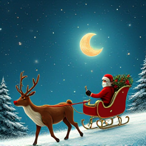 Starlit Night, Red-Nosed Reindeer