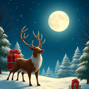 Starlit Night, Red-Nosed Reindeer