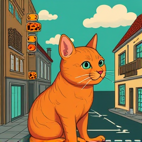 Rolling Orange Cat