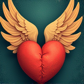 Heart with wings 