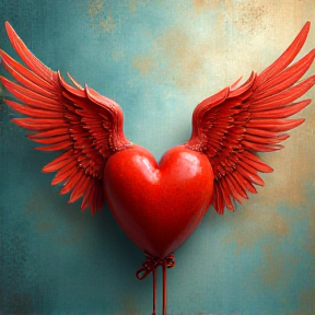 Heart with wings 