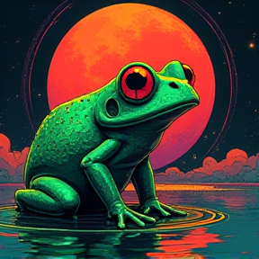 Life is Green Frog