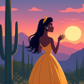 Tiana in the Desert