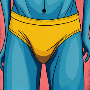 Blue Puppy, Yellow Briefs