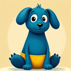 Moofy the Blue Puppy