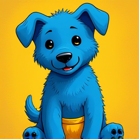 Moofy the Blue Puppy