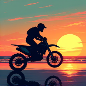 Motocross dans le sable