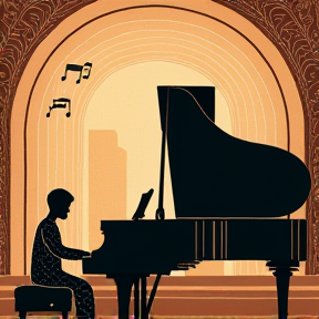 bertakbir, piano