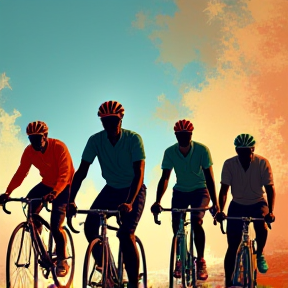 Five cyclists