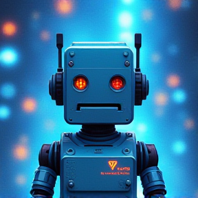 Blauer Roboter