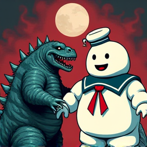 Sebzilla vs Stay Puft