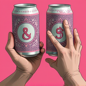 Small pink cans for lady hands