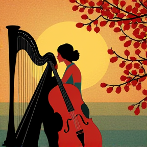 tango, bosa nova, harp, cello, guitar, female voice