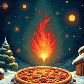 Kebab Pizza Christmas