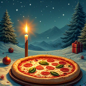 Kebab Pizza Christmas