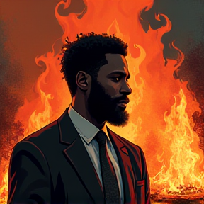 A Black Man on Fire