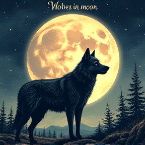 Wolves in the moon