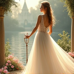 White Dress in the Royal Garden