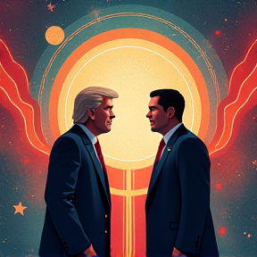 Cosmic Duel: The 2024 Presidential Race