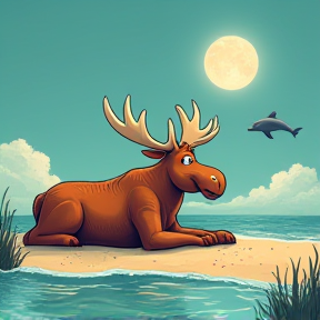 Moose on the Shore