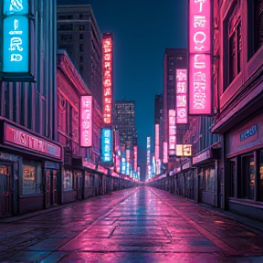 Neon Lights in the City