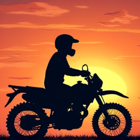 Motorbike Sunset