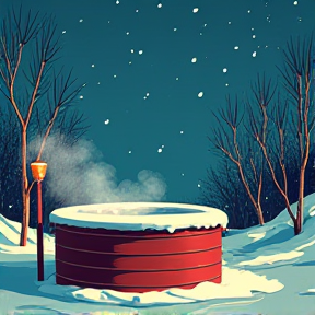 Christmas hot tub