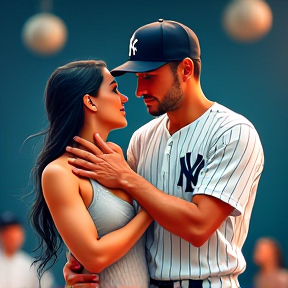 Yankees’s fan playing with “nena”