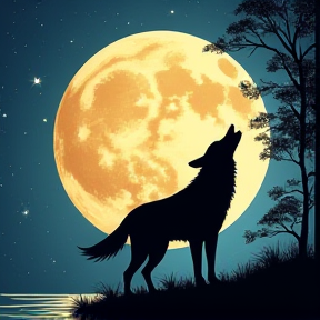 Howling at the moon (lonewolf)