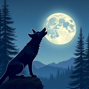 Howling at the moon (lonewolf)