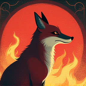 Through the fire of a fox