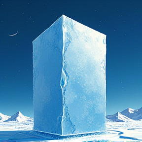 Square of ice