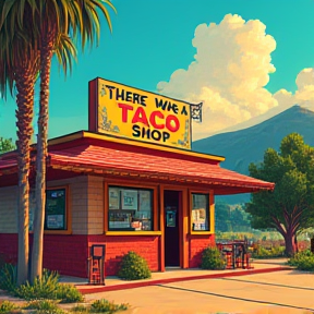 There was a taco shop