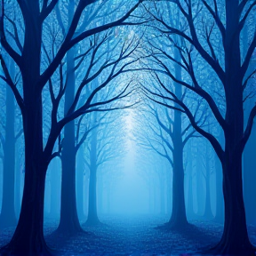 blue trees