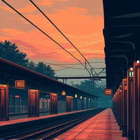 Senja di Stasiun Bandung