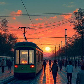 Senja di Stasiun Bandung