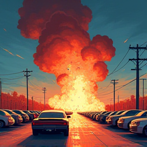 Exploding Parking Lot