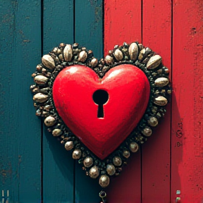 heart on lock