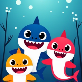 Happy Shark Family