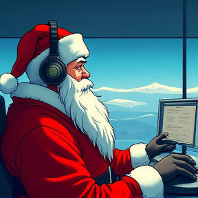 Weihnachtsmann im Simulator